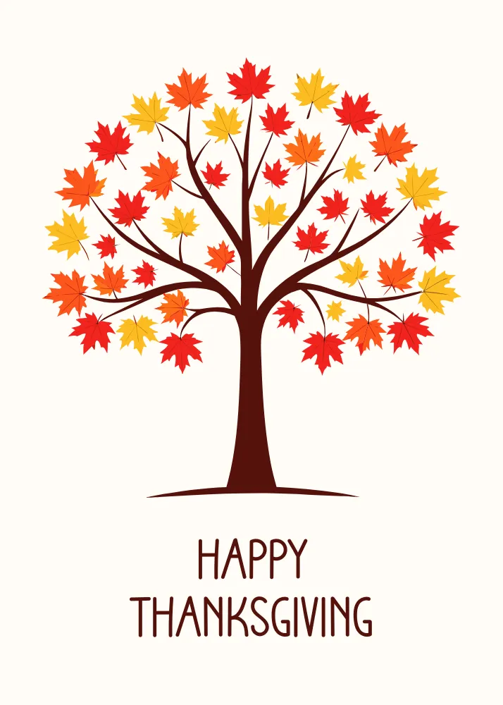 Maple Leaf Thanksgiving Card