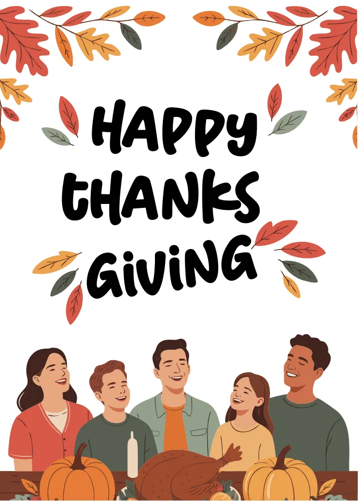 Thanksgiving Feast Printable Card
