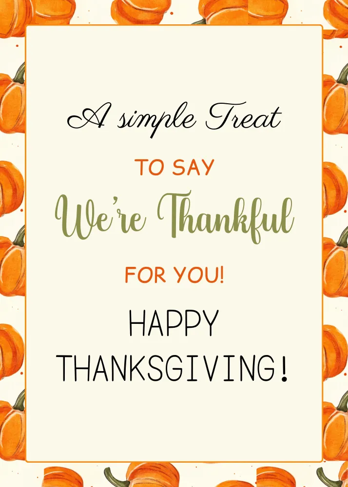 Pumpkin Themed Thanksgiving Card