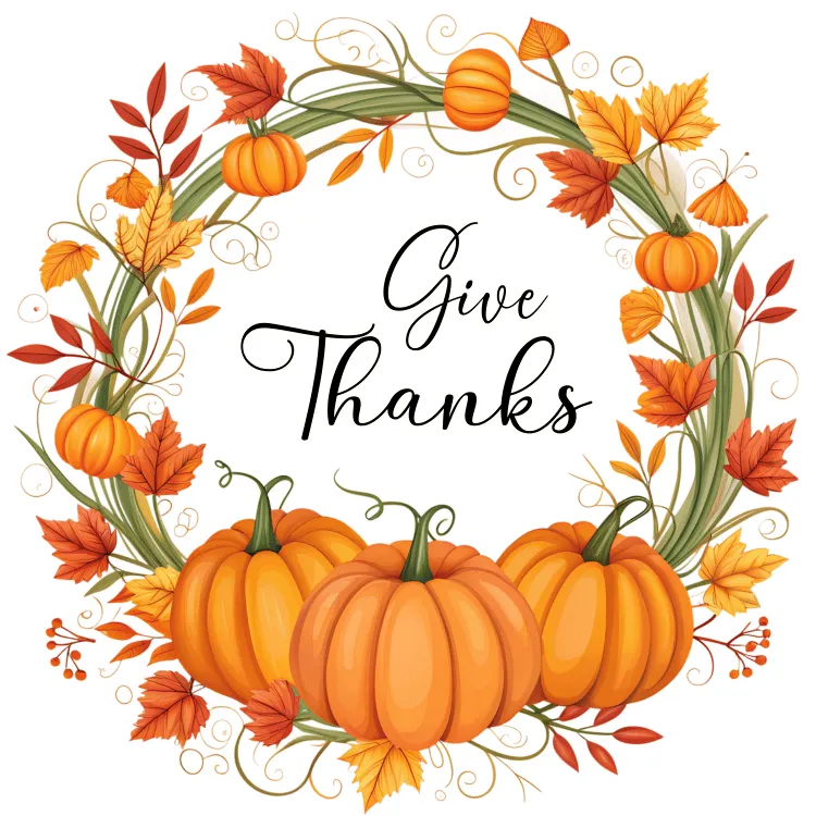 Pumpkin Wreath Printable Card