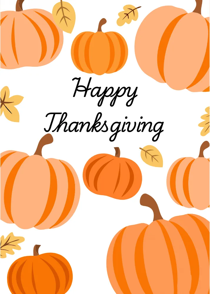 Cute Pumpkins Thanksgiving Card