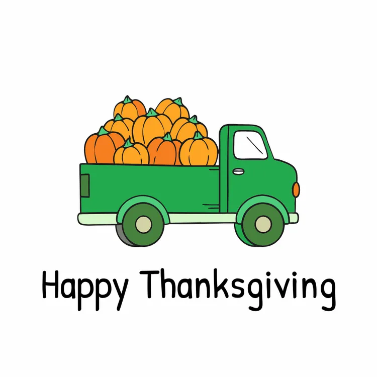 Pumpkin Truck Card