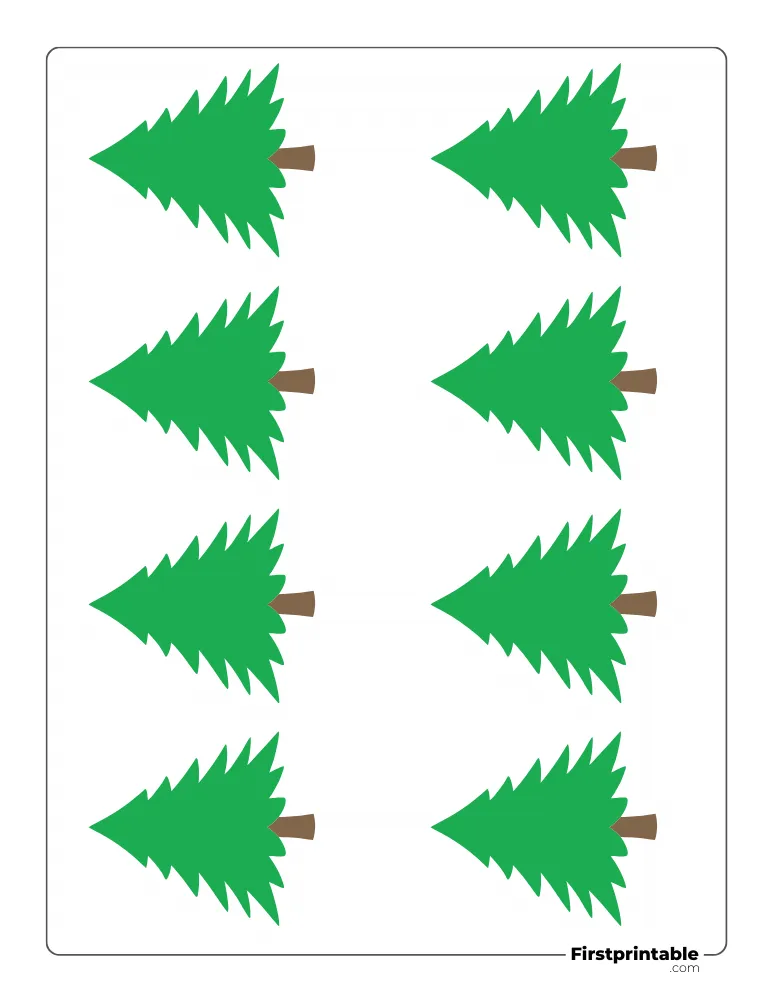 Basic Xmas Tree Template - XS Colored