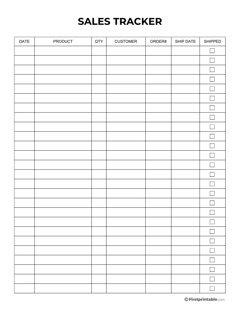 Sales Tracker Template 02