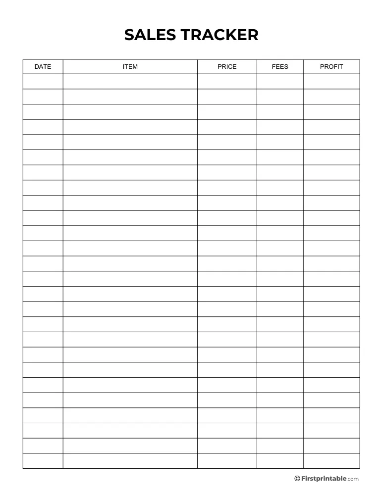 Sales Tracker Template 04