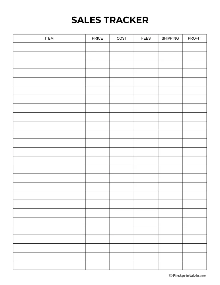 Sales Tracker Template 05