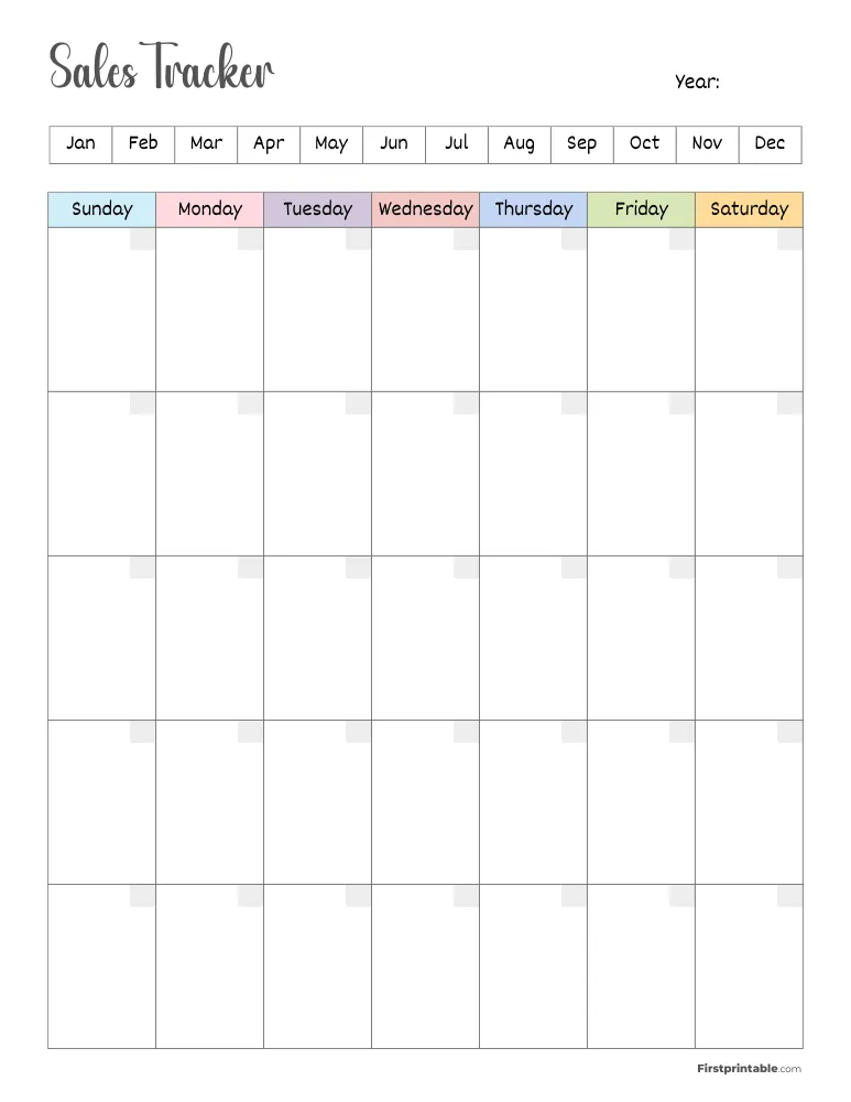 Sales Tracker Template 06