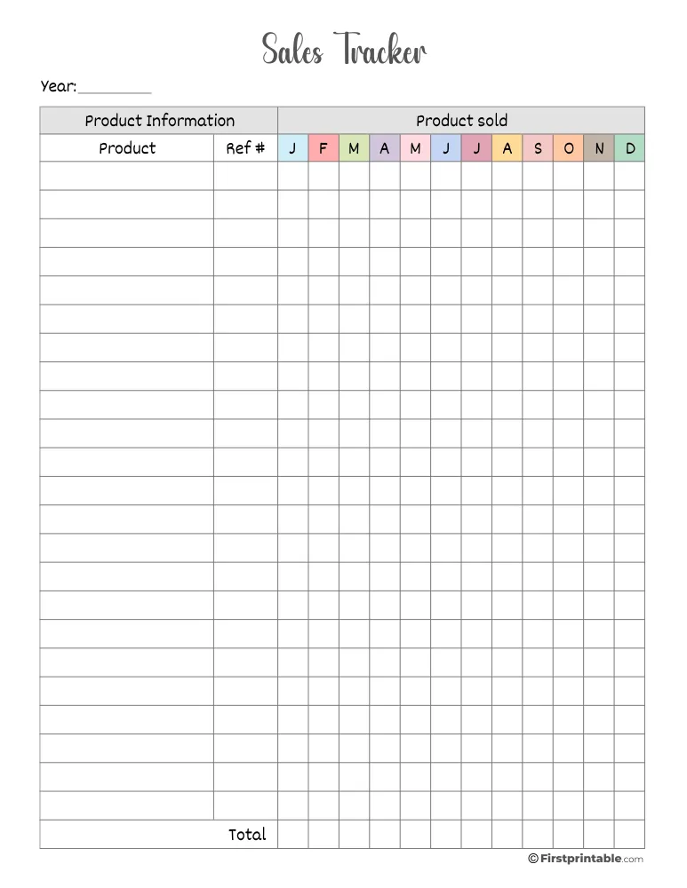 Sales Tracker Template 08
