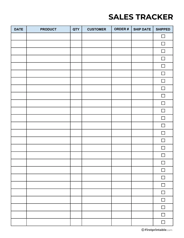 Sales Tracker Template 11