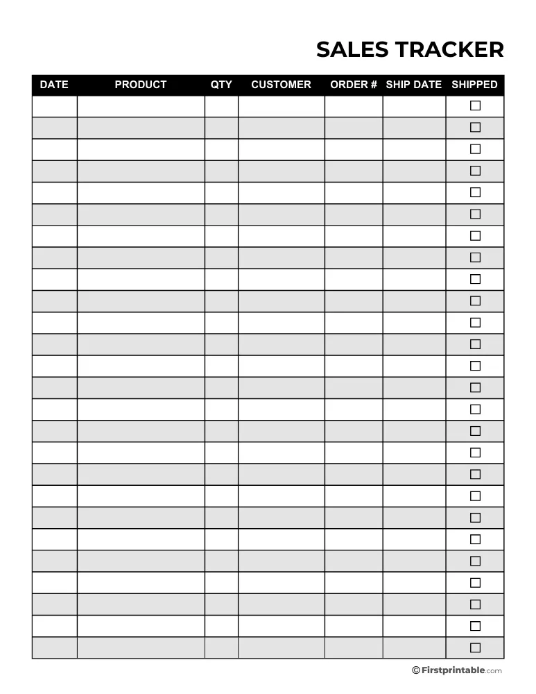 Sales Tracker Template 12
