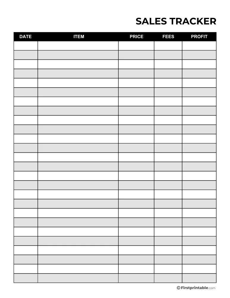 Sales Tracker Template 16