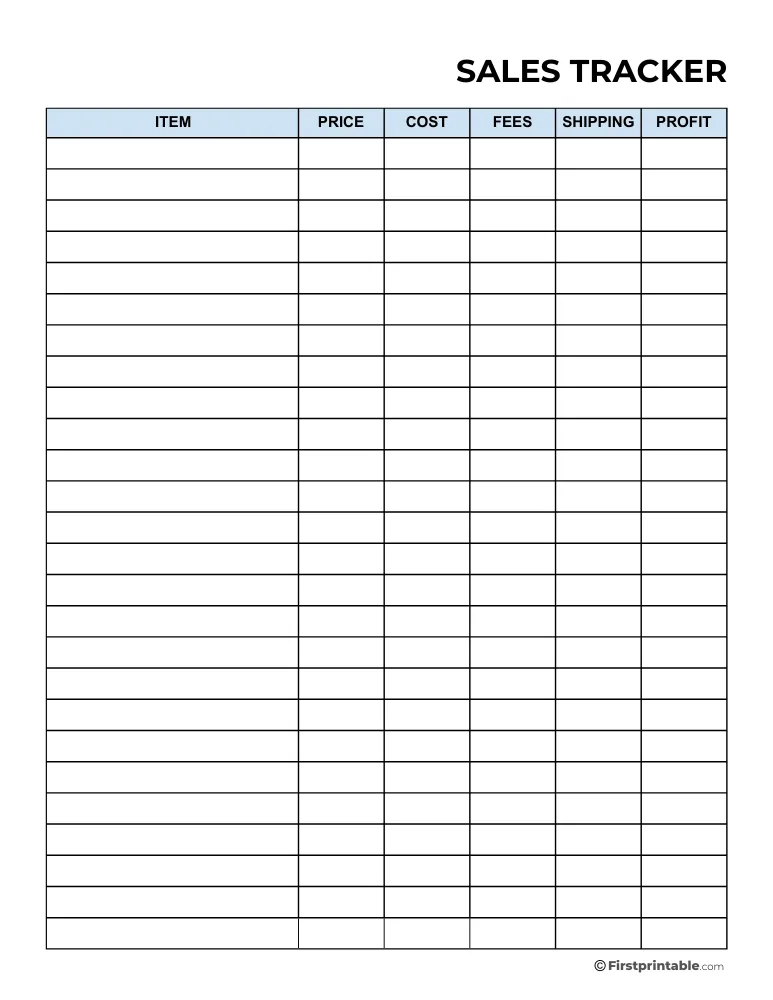 Sales Tracker Template 17