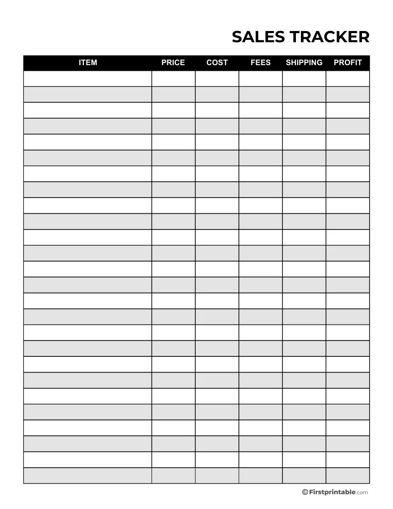 Sales Tracker Template 18