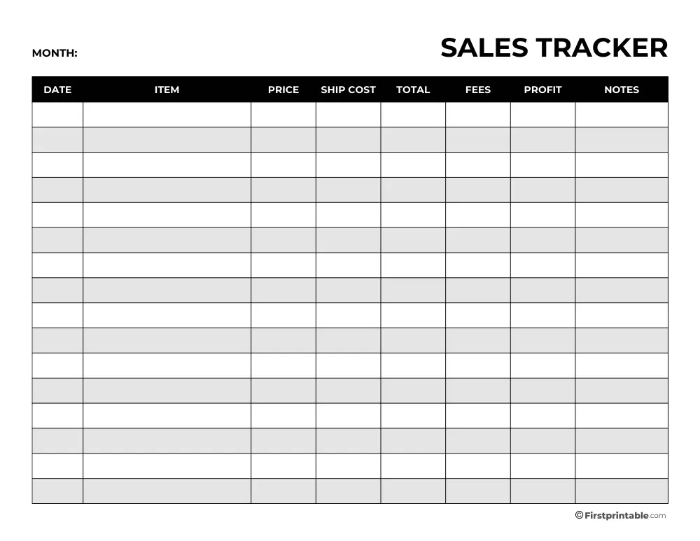 Sales Tracker Template 20