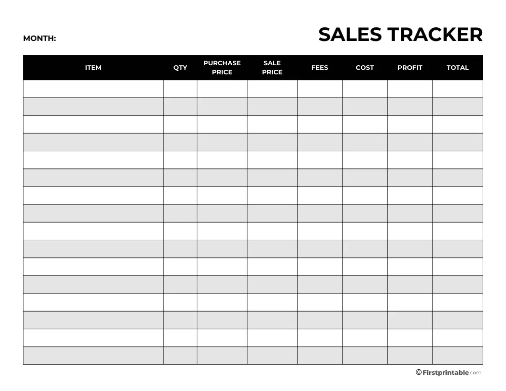 Sales Tracker Template 22
