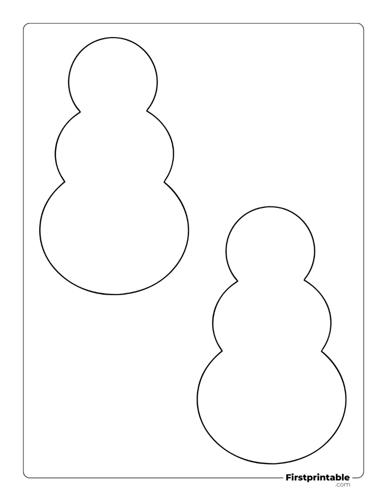 Christmas Tree Template - Medium Colored