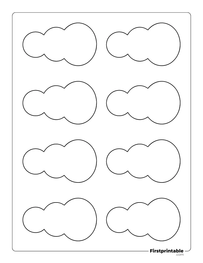 Snowman Template - XS Outline