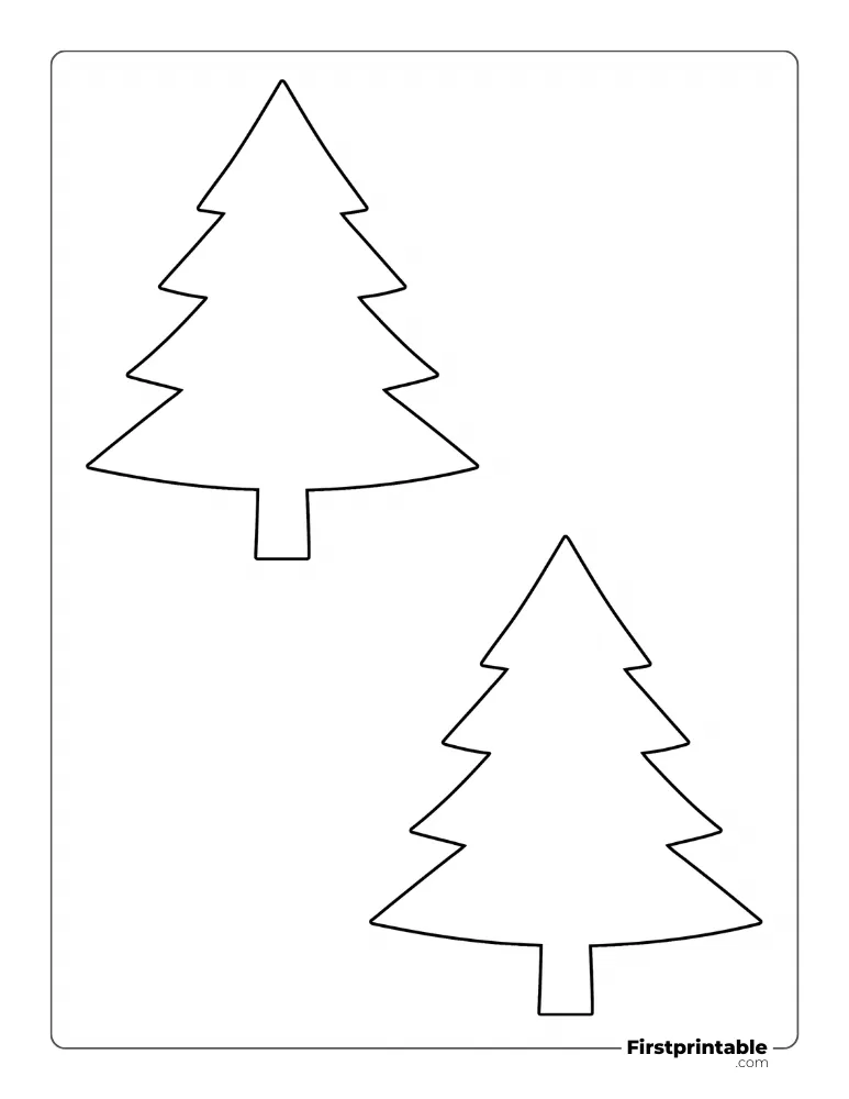 Standard Tree Template - Medium Outline