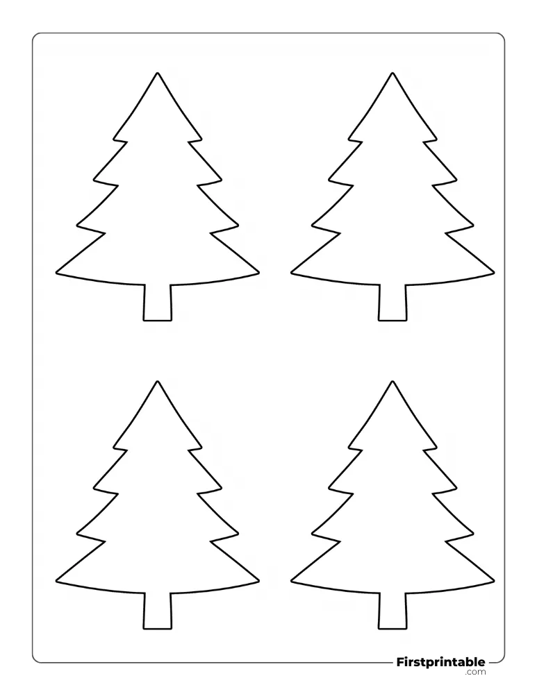 Standard Xmas Tree Template - Small Outline