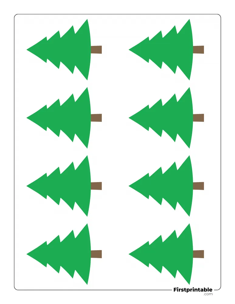 Standard Xmas Tree Template - XS Colored