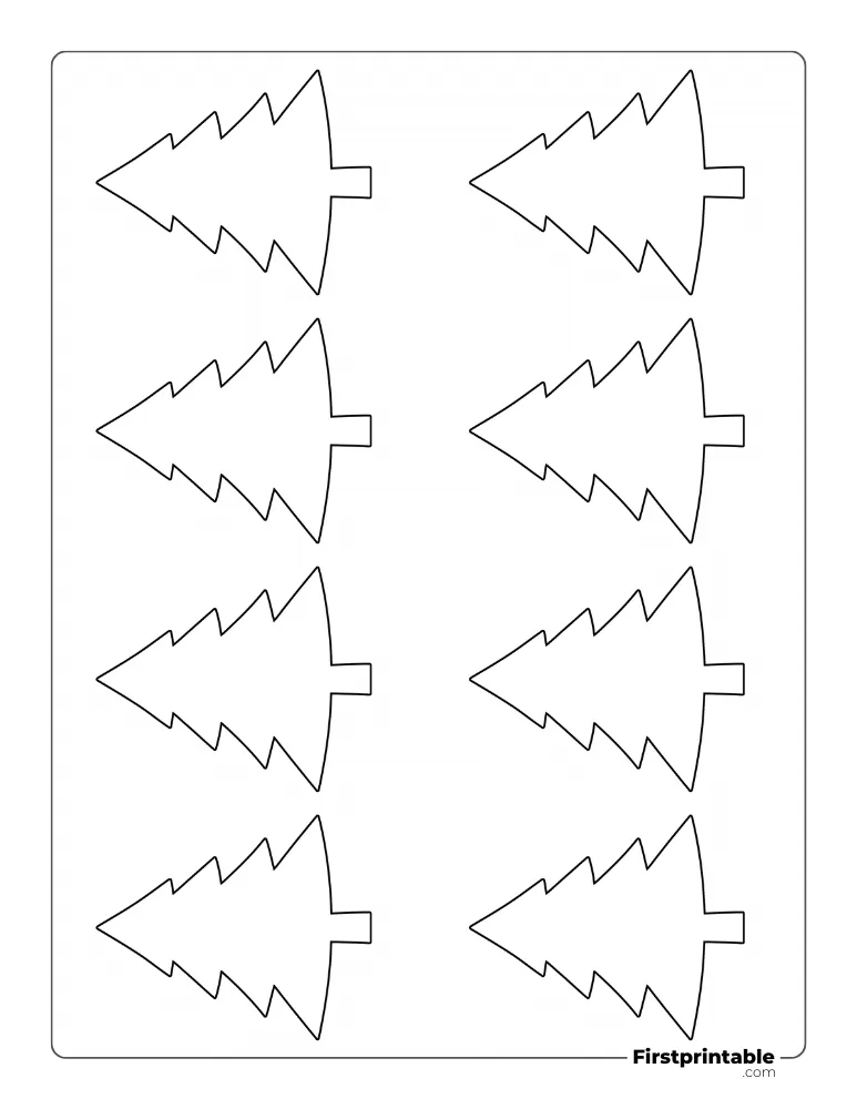 Standard Xmas Tree Template - XS Outline