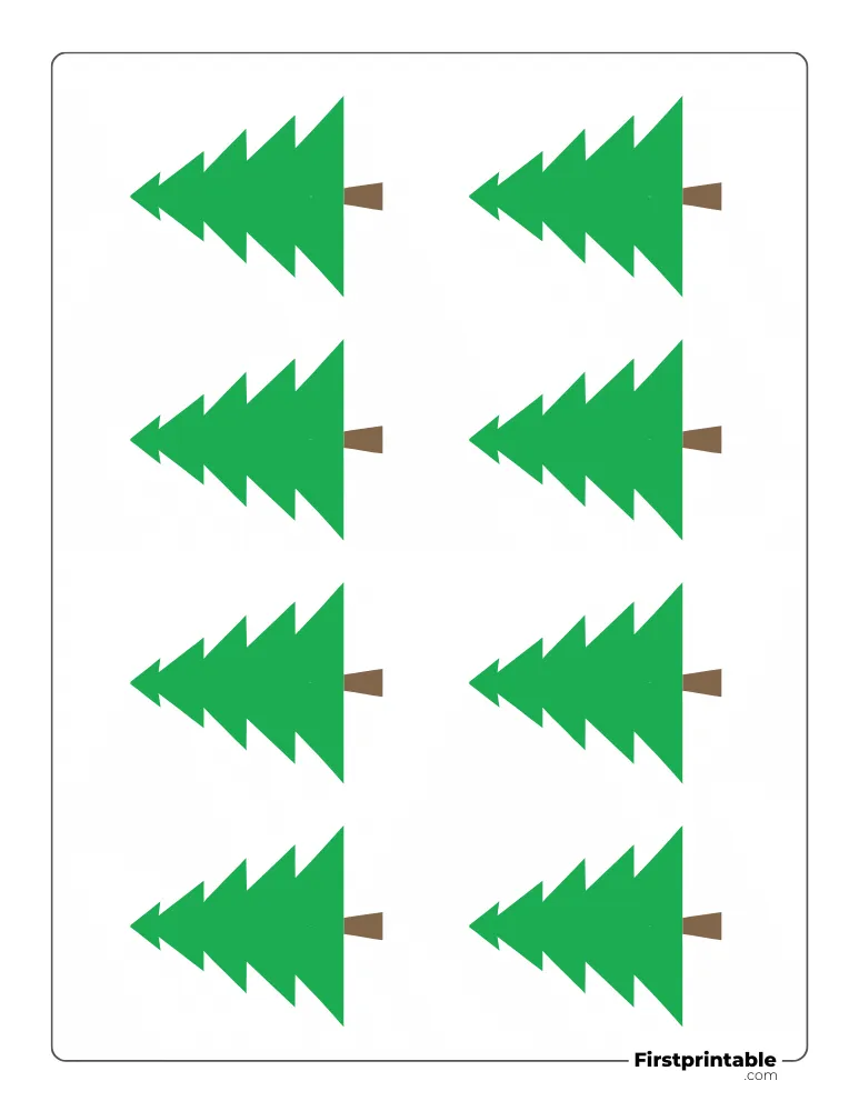 Traditional Xmas Tree Template - XS Colored
