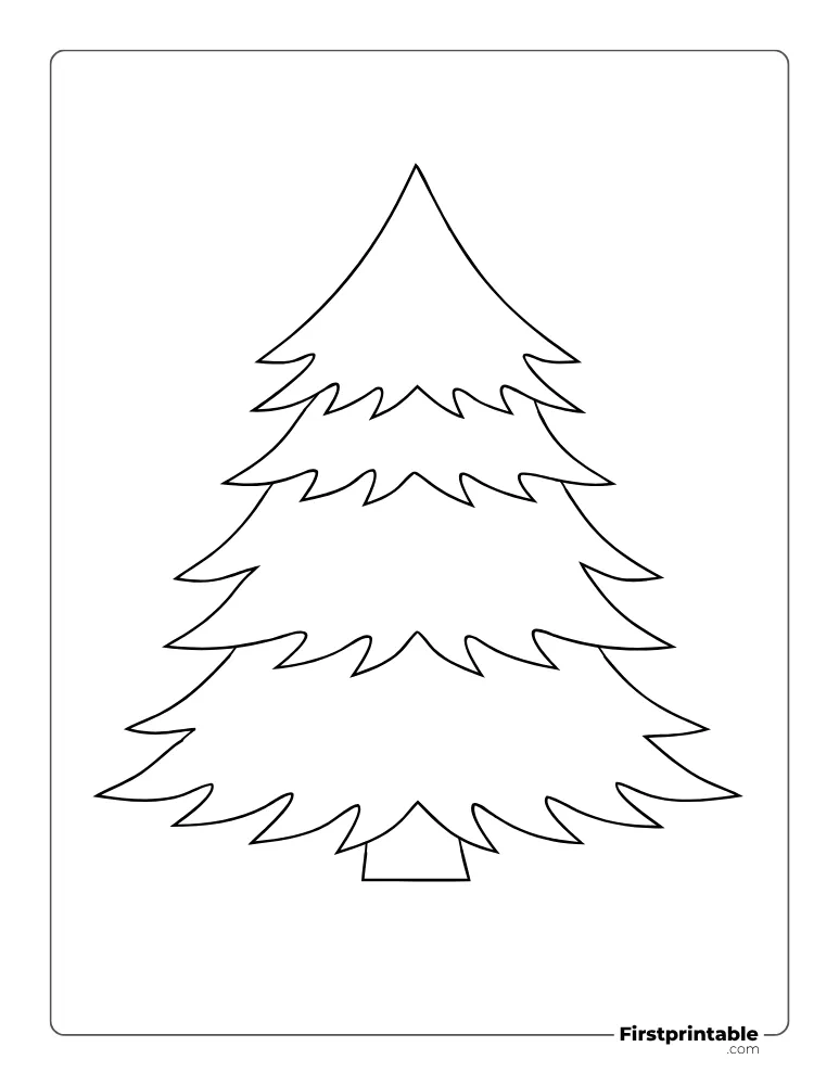 Color the Realistic Christmas Tree