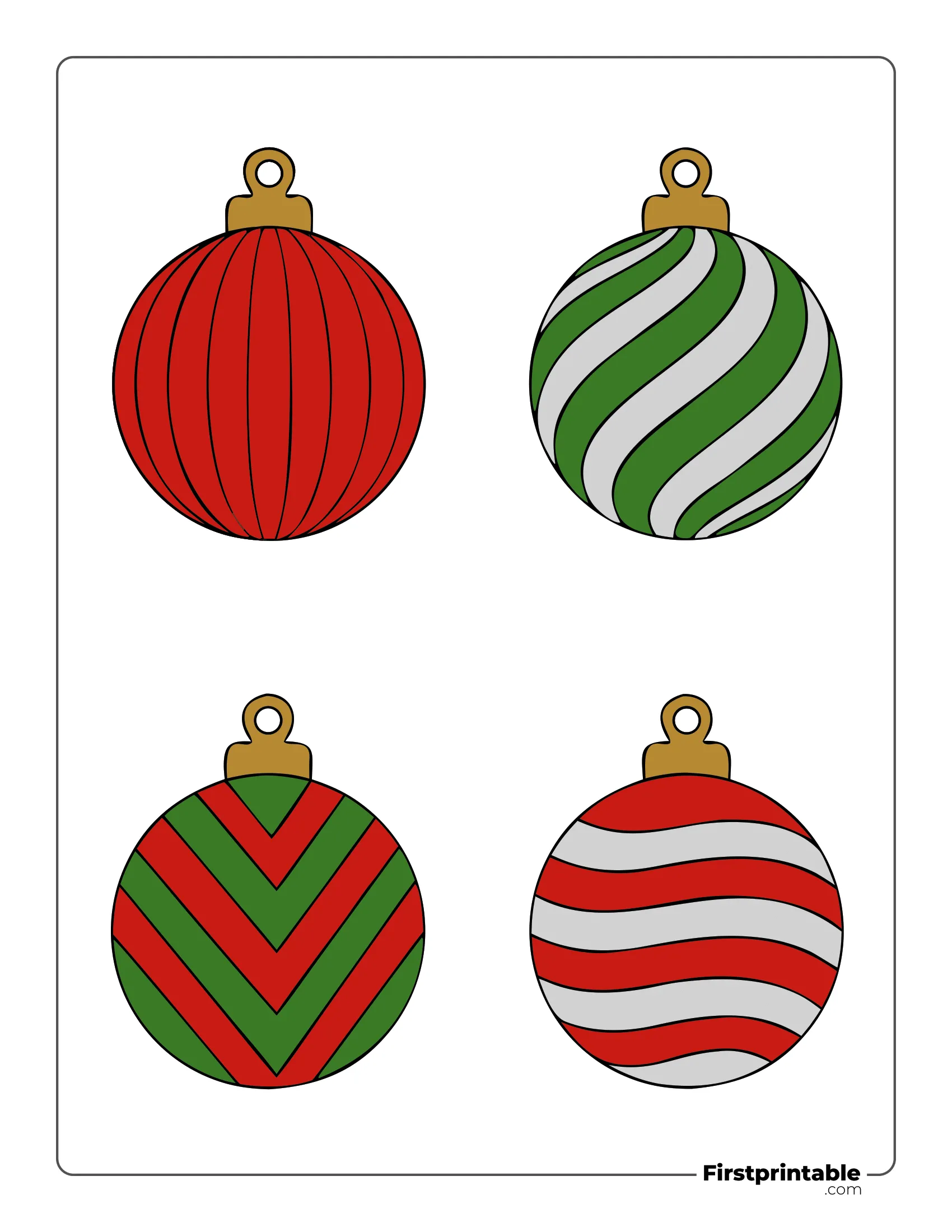 Patterned Christmas Template - Large Colored