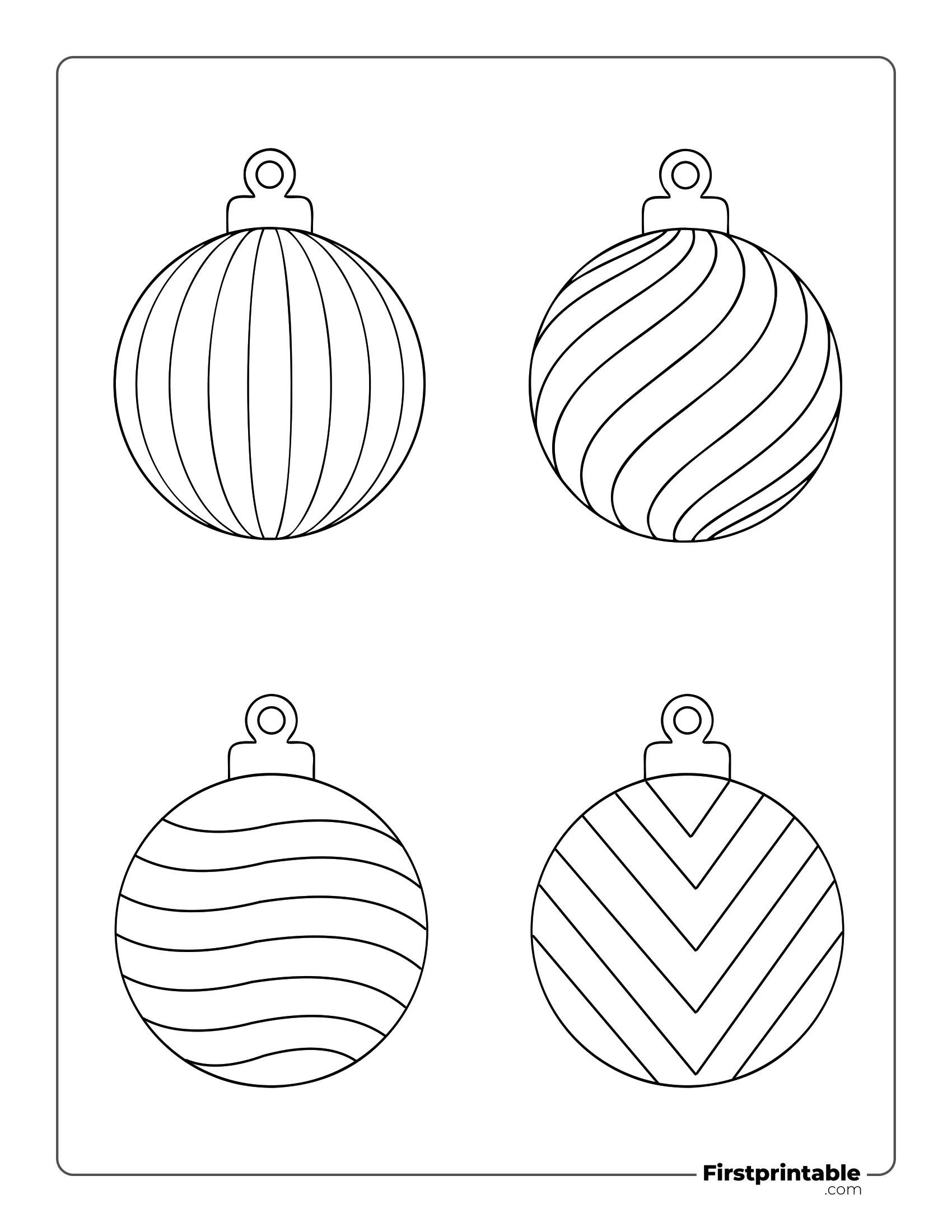 Patterned Christmas Template - Large Outline