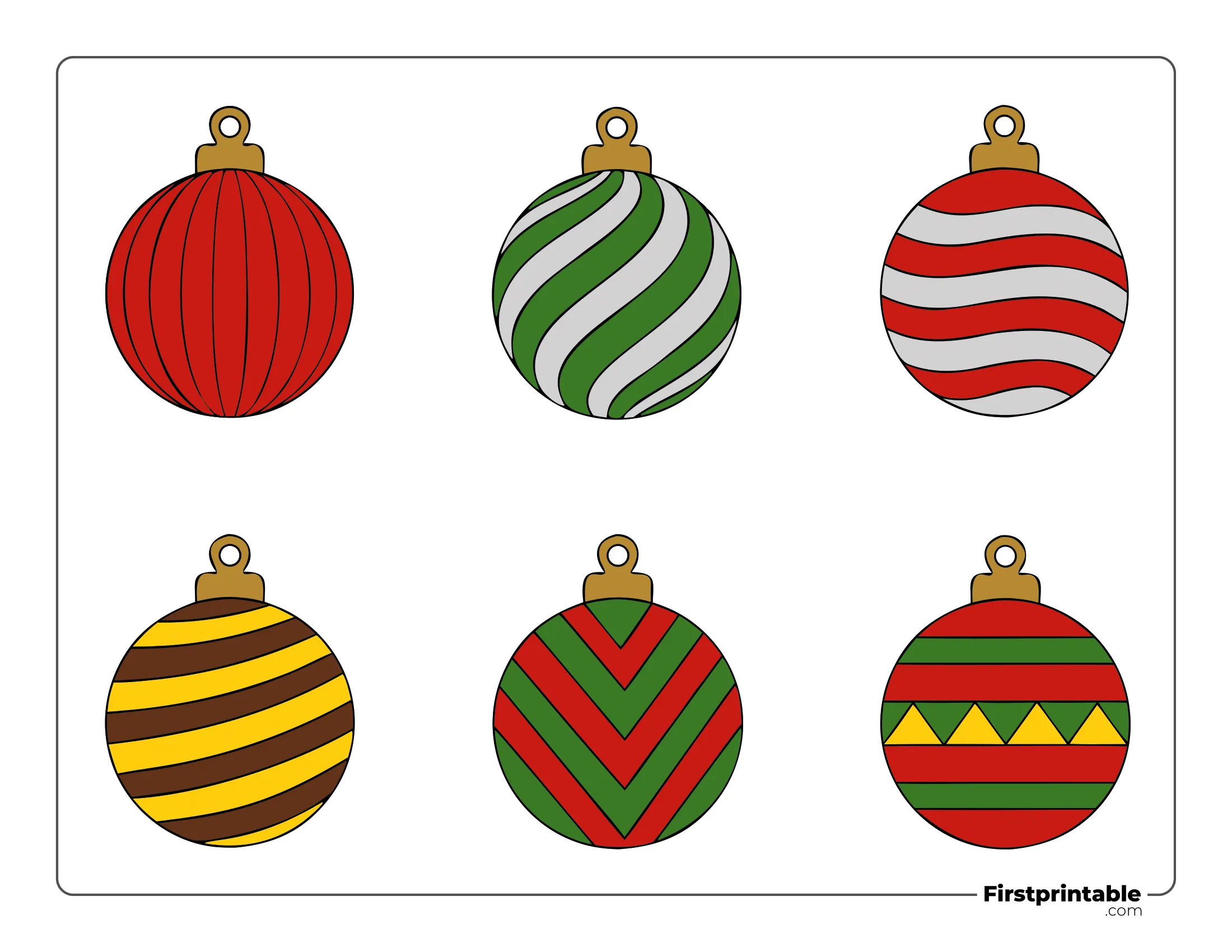 Patterned Christmas Template - Small Colored