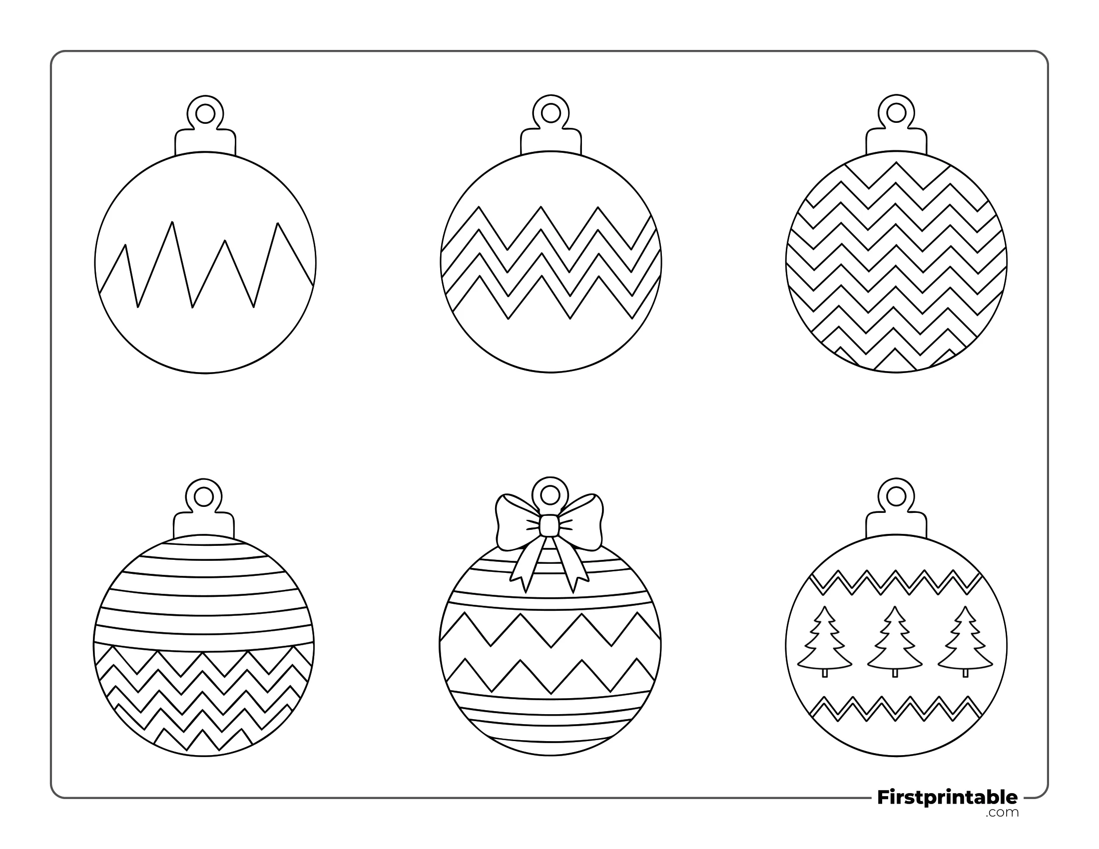Simple Christmas Template - Small Outline