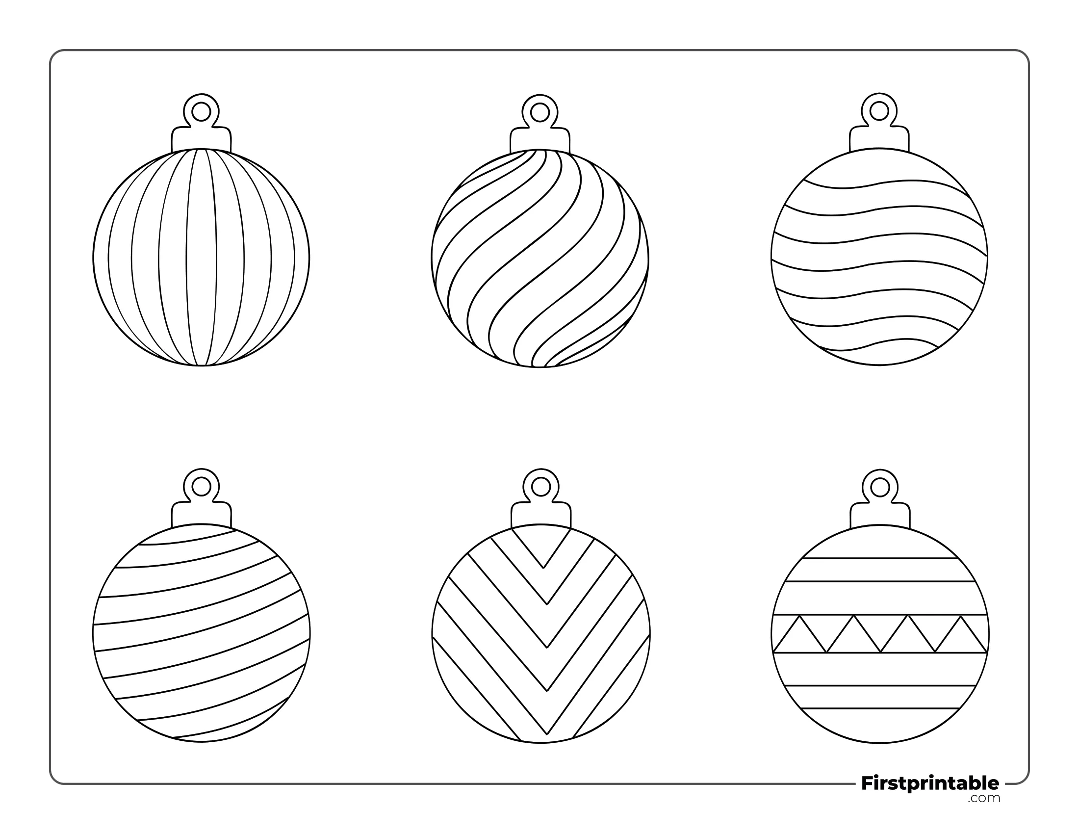 Patterned Christmas Template - Small Outline