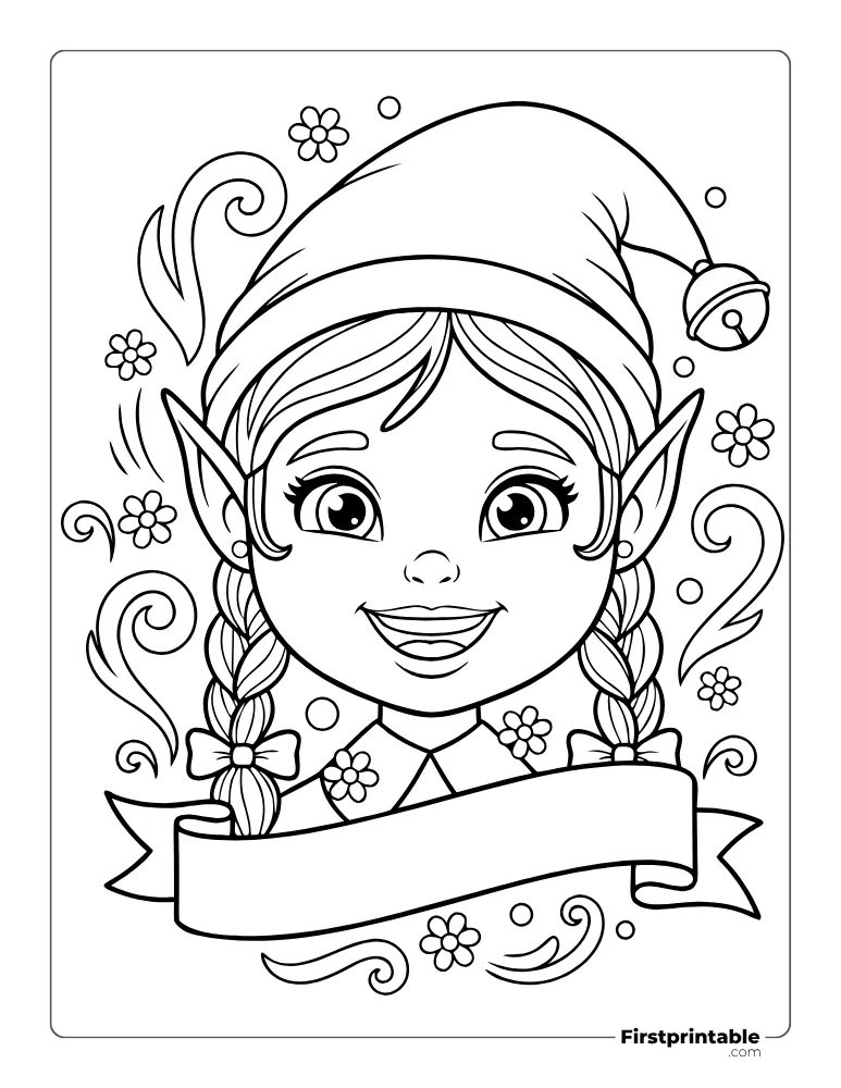 Color the Elf Girl Color the Elf Girl