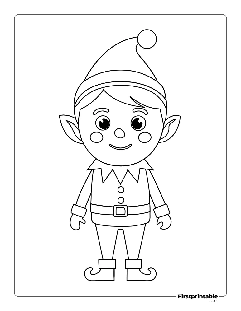 Elf Template Large Outline Elf Template Large Outline