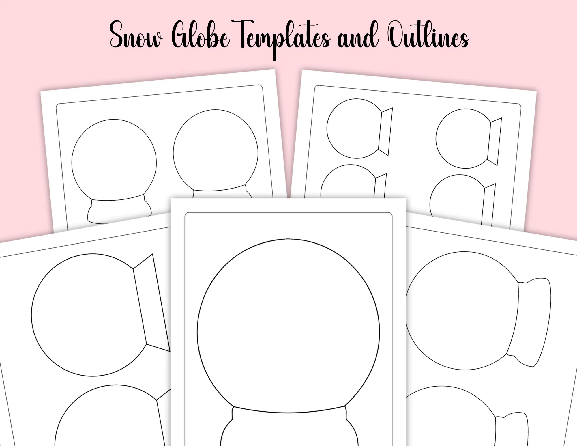Free Blank Snow Globe Templates and Outlines