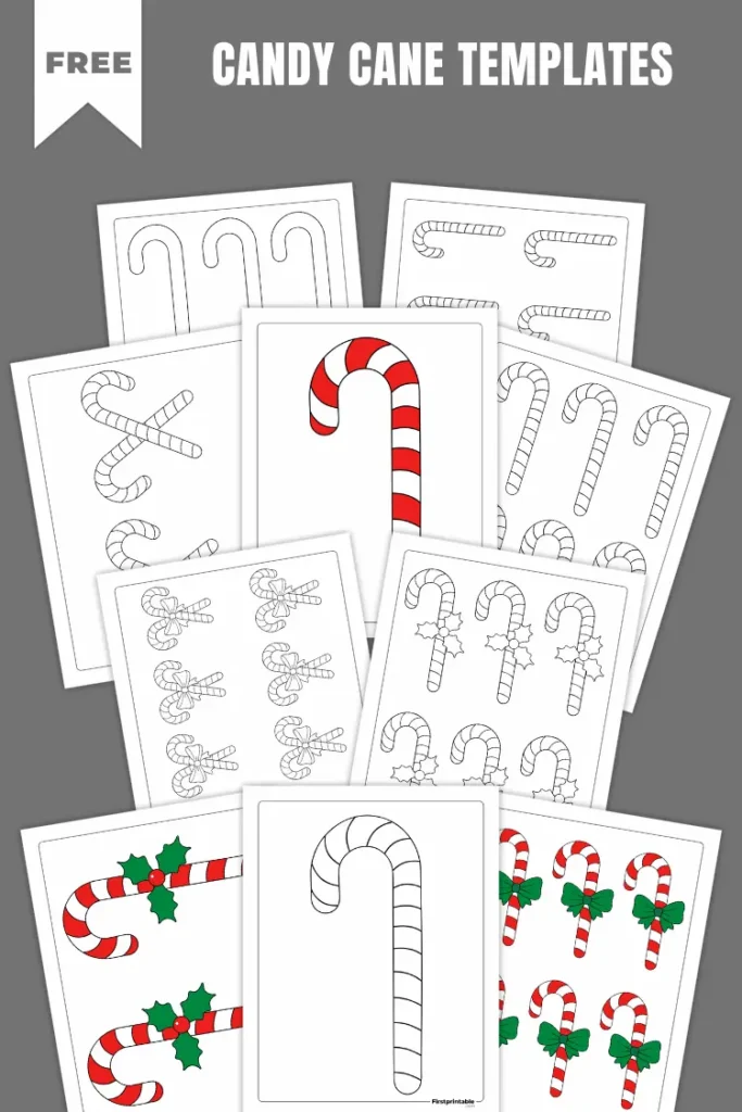 Candy Cane Templates | Free PDF Printables