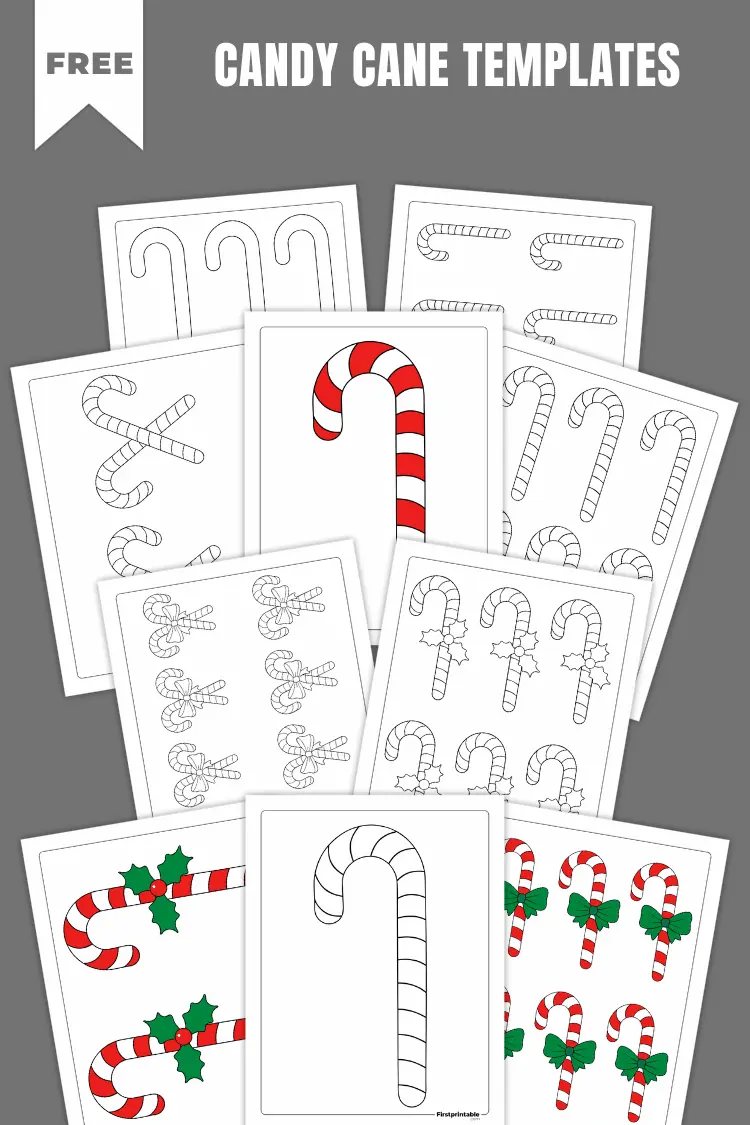 Candy Cane Templates | Free PDF Printables