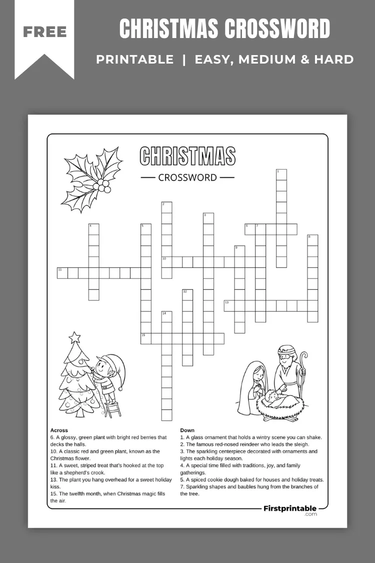 Christmas Crossword Puzzles | Free PDF Printables