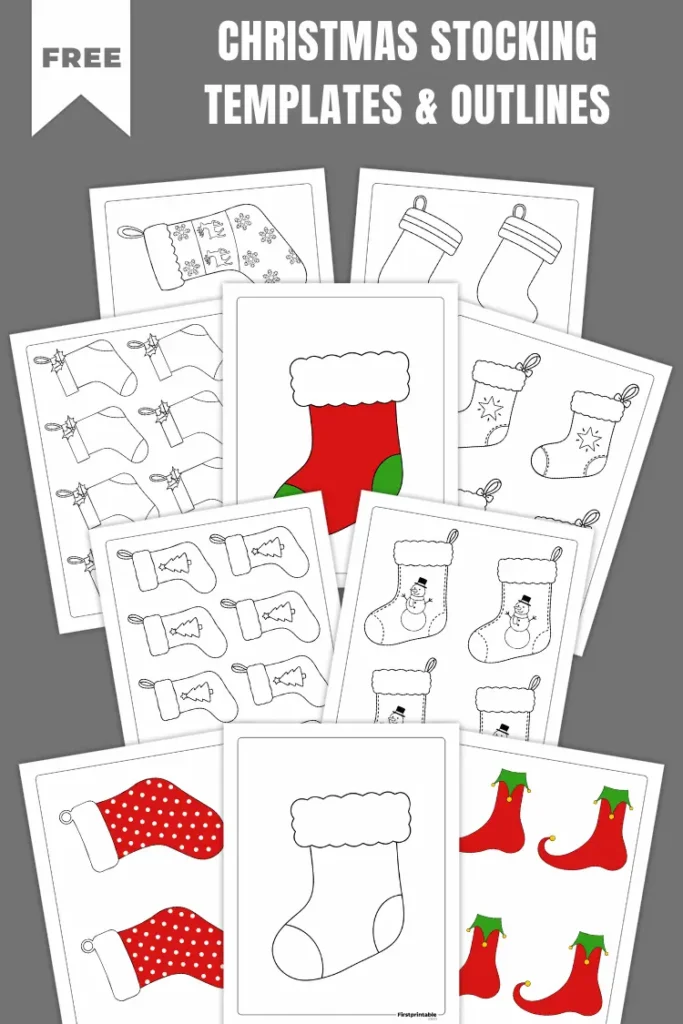 Christmas Stocking Templates & Outlines | Free PDF Printables