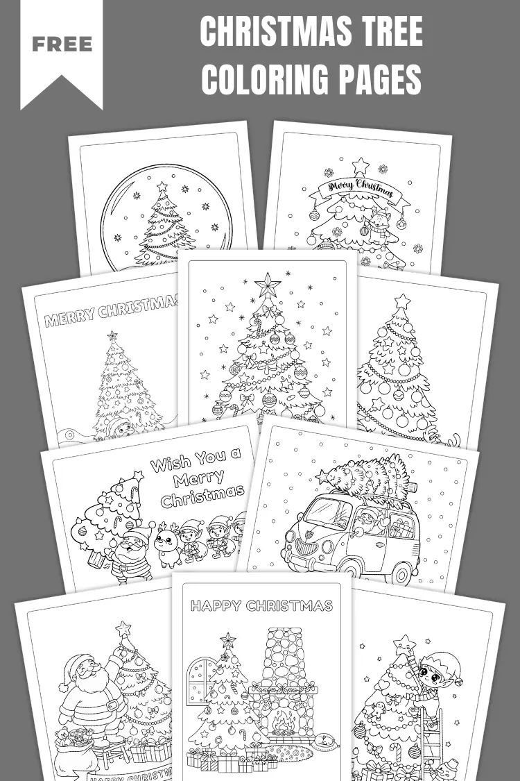 Christmas Tree Coloring Pages | 45+ Free PDF Printables