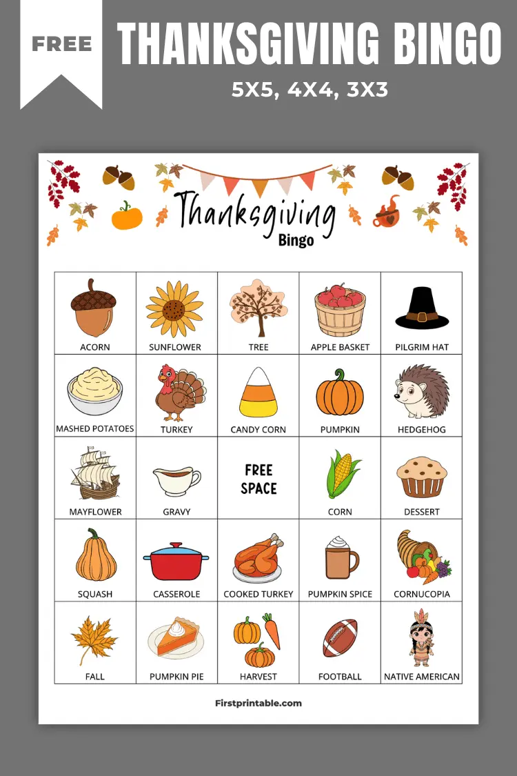 Thanksgiving Bingo Cards | 10+ Free PDF Printables