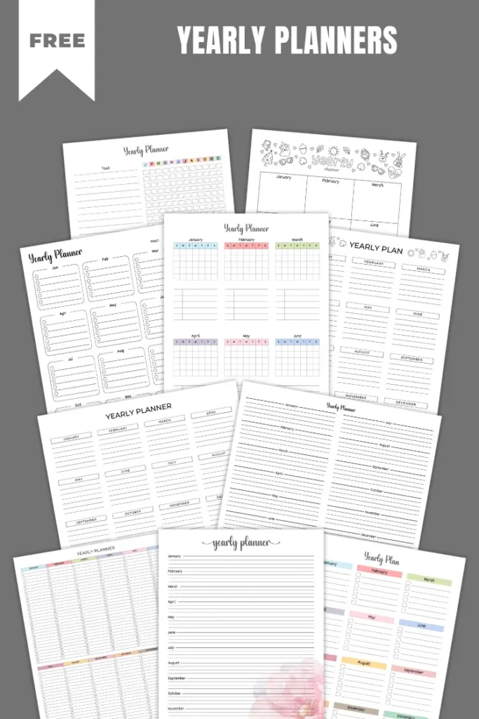 Yearly Planner | 40+ Free PDF Templates