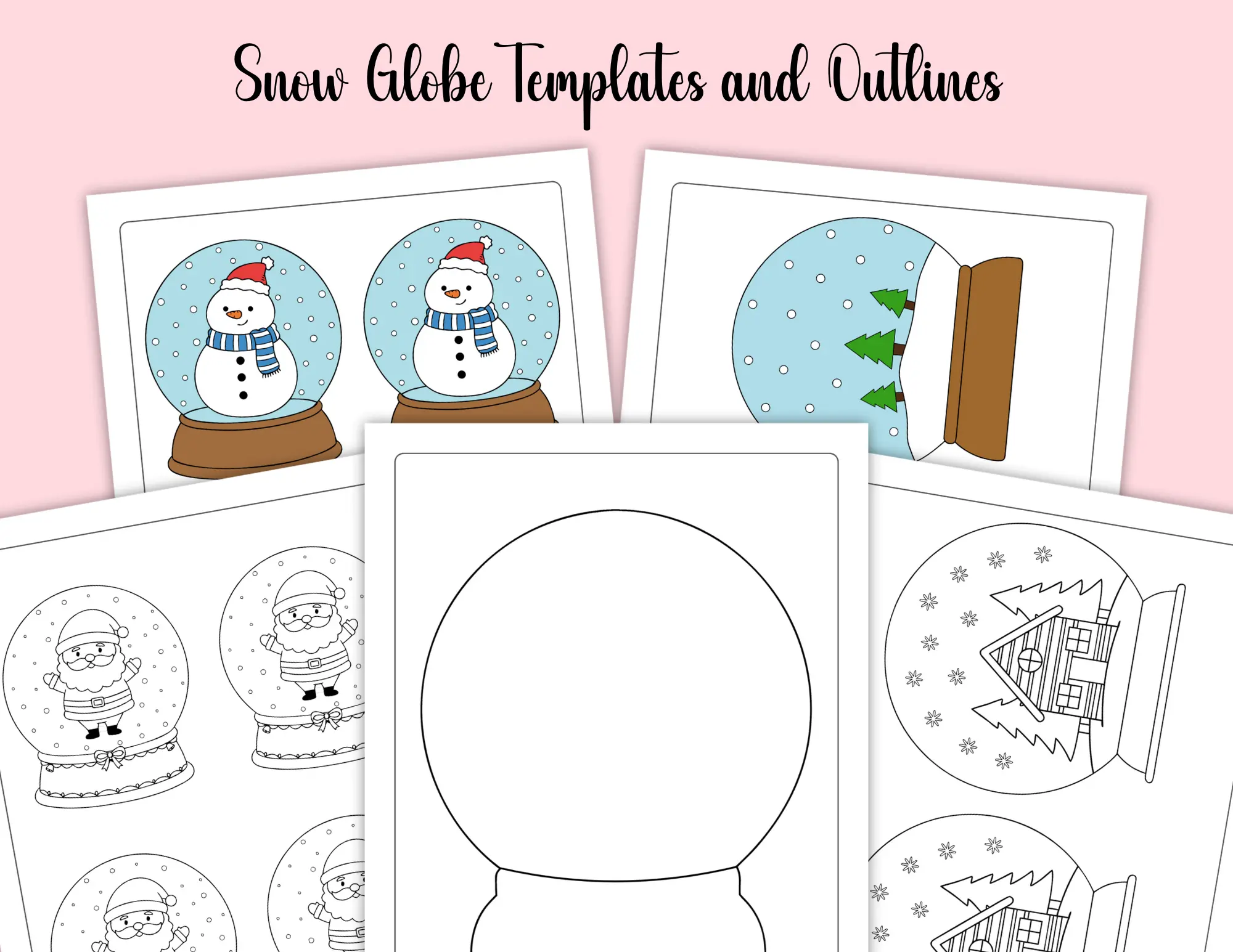 Free Snow Globe Templates and Outlines