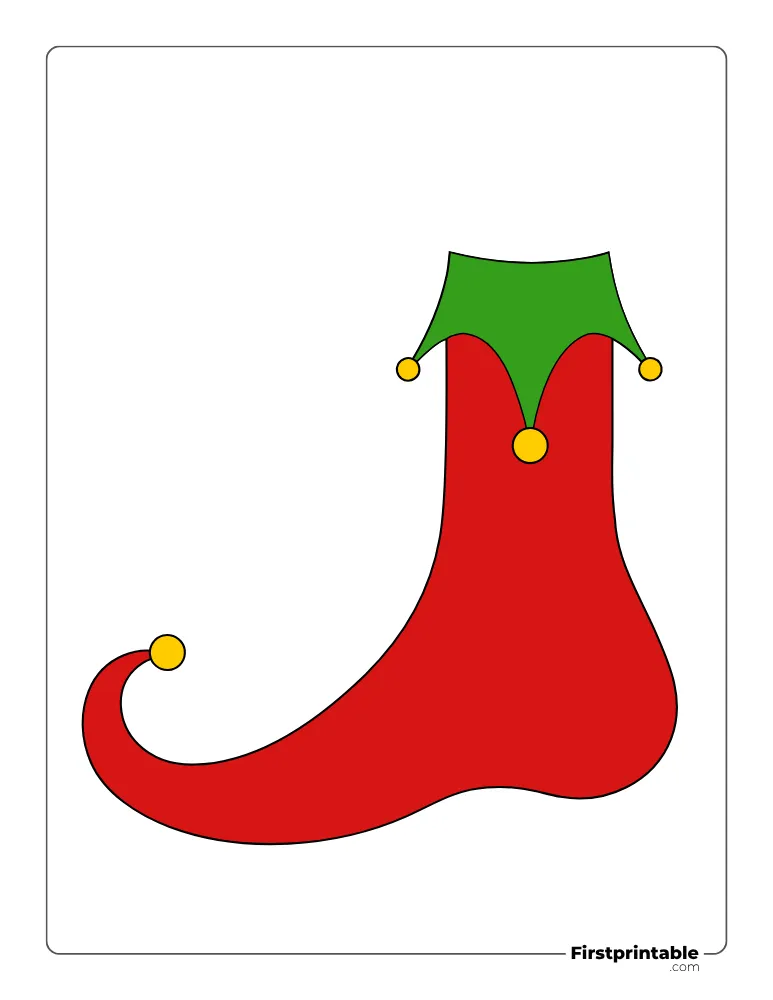 Christmas Stocking Jester Template - Large Colored Christmas Stocking Jester Template - Large Colored