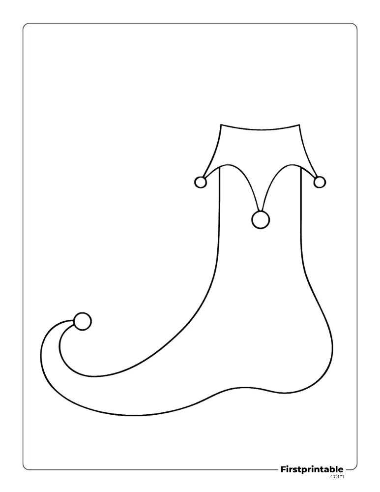 Christmas Stocking Jester Template - Large Outline Christmas Stocking Jester Template - Large Outline