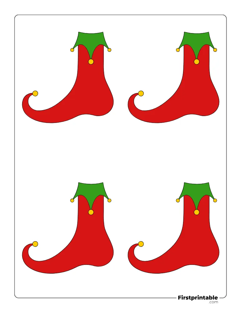 Christmas Stocking Jester Template - Small Colored Christmas Stocking Jester Template - Small Colored