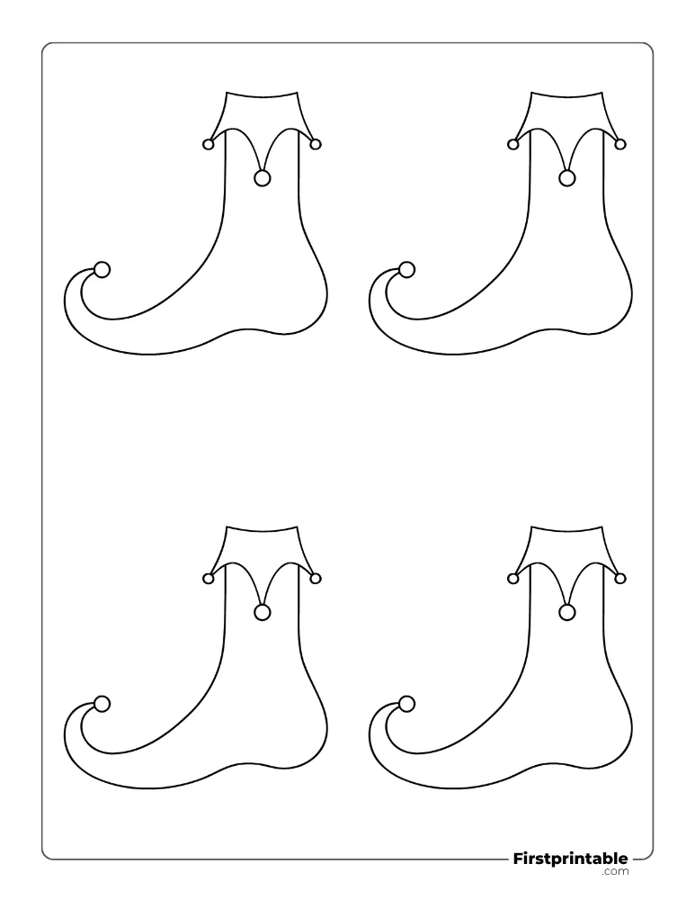 Christmas Stocking Jester Template - Small Outline Christmas Stocking Jester Template - Small Outline