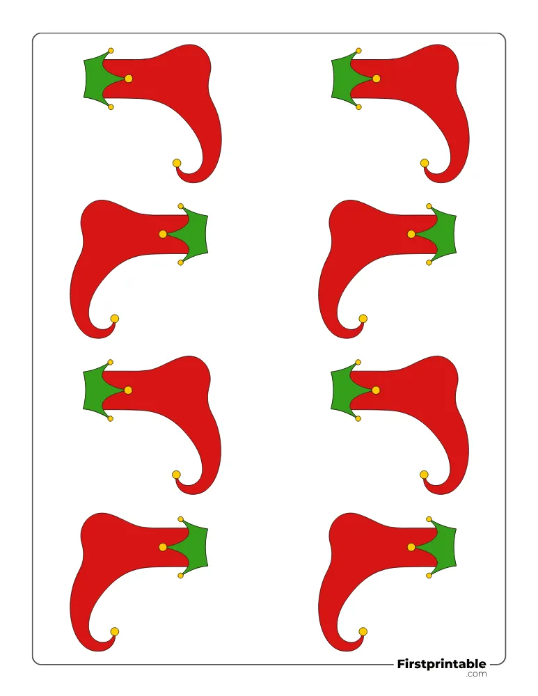 Christmas Stocking Jester Template - XS Colored Christmas Stocking Jester Template - XS Colored