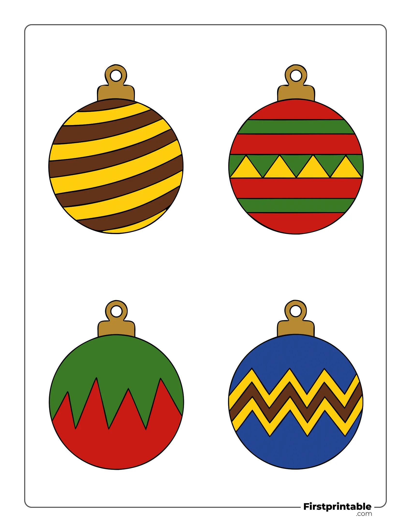 Simple Christmas Template - Large Colored