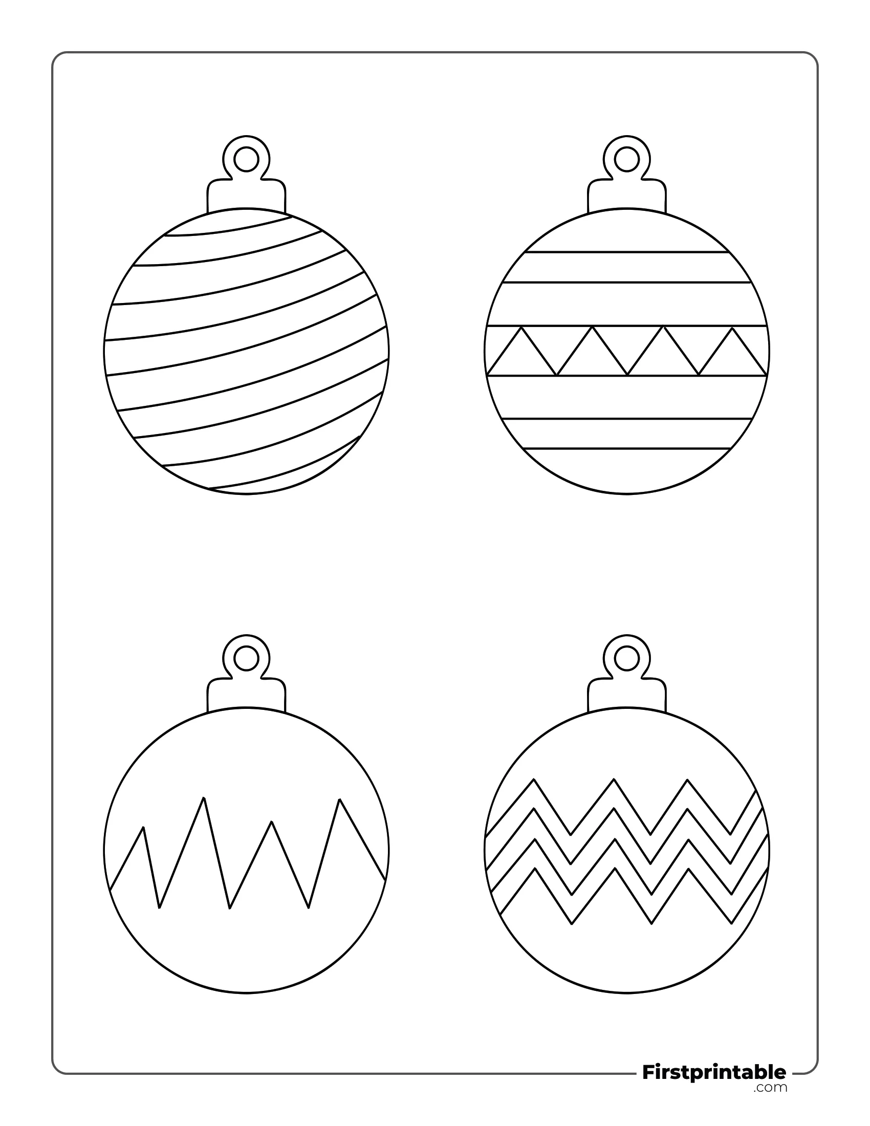 Simple Christmas Template - Large Outline